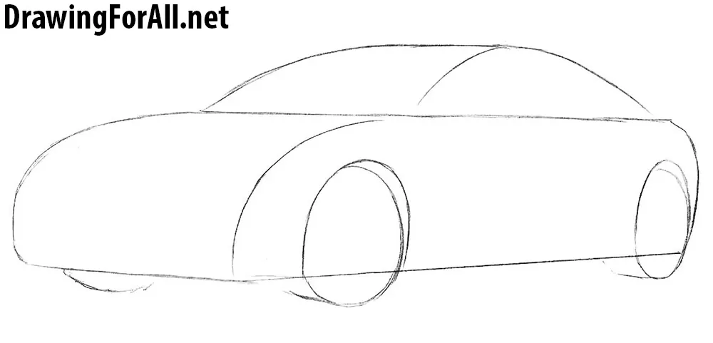 how to draw a tesla model s