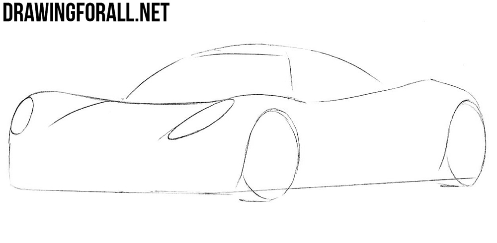 learn to draw a hennessey venom sport car