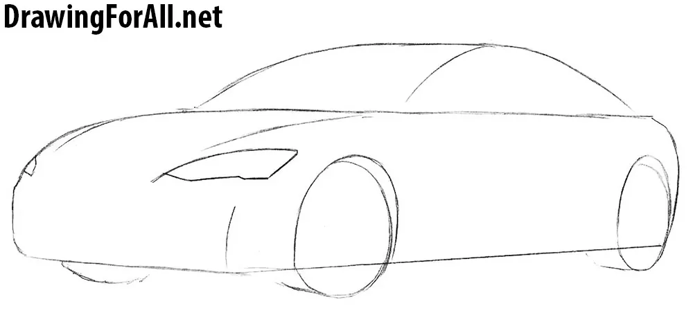 tesla model s how to draw