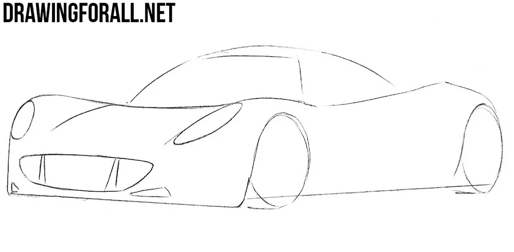 how to draw a sportcar