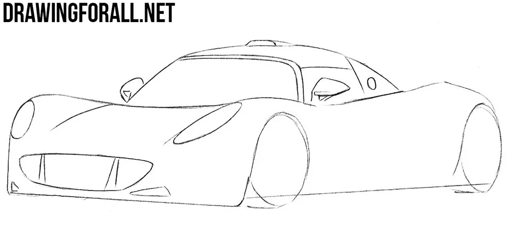 hennessey venom drawing tutorial