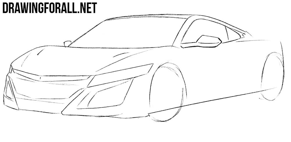 how to draw a sport car