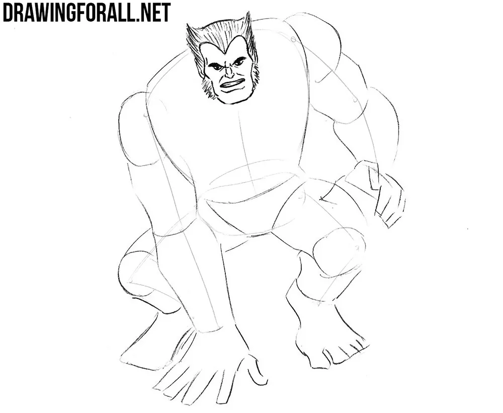 how to draw Beast from x men