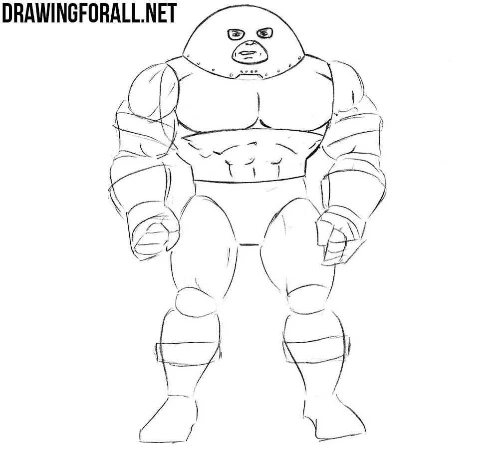 learn to draw Juggernaut step by step
