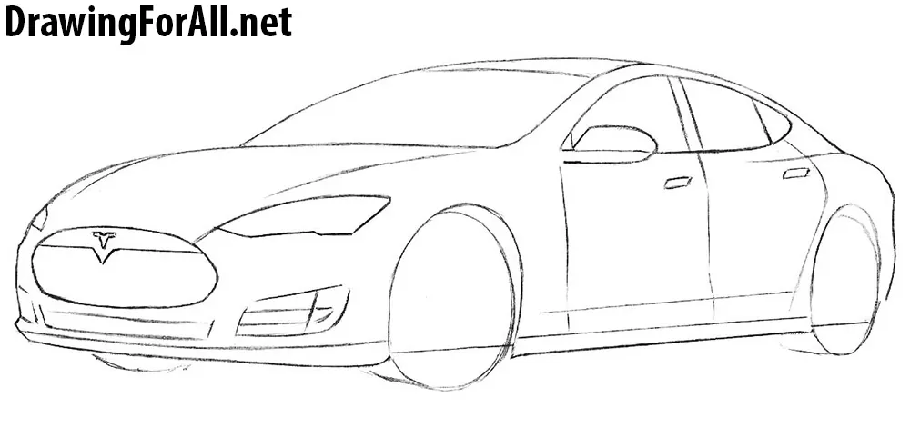 How To Draw A Tesla Model S