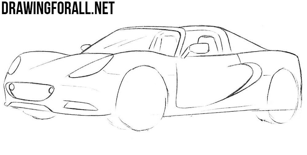 How to Draw a Lotus Elise drawing tutorial