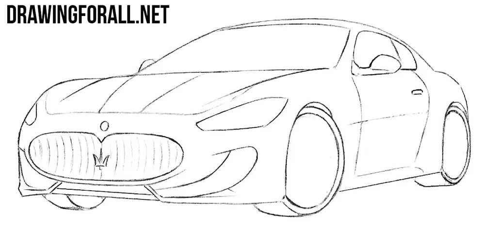 how to draw a maserati