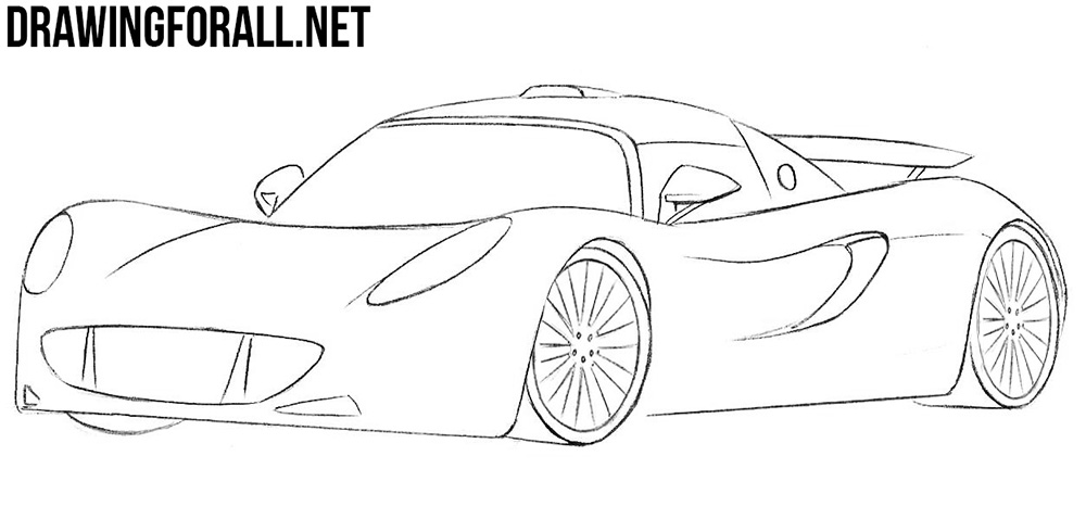 learn to draw a hennessey venom
