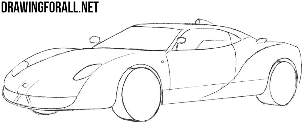 learn to draw a sport car