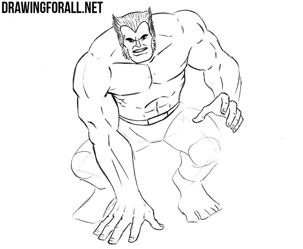 learn to draw Beast from xmen