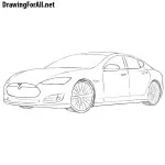 How to Draw a Tesla Model S