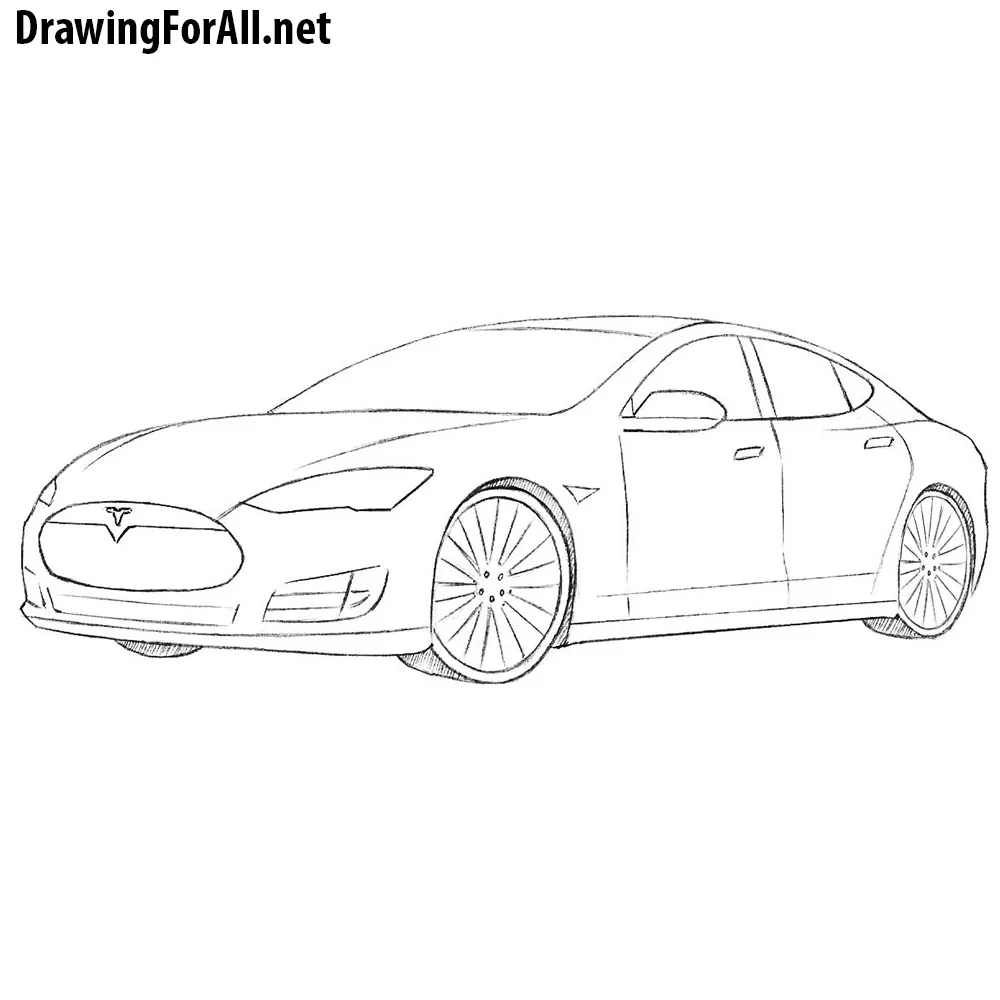 How to Draw a Tesla Model S