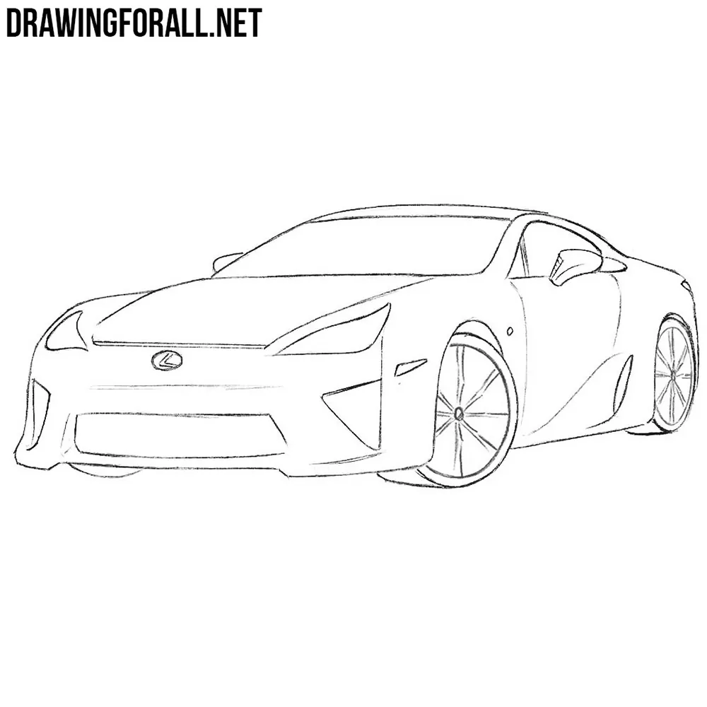 How to Draw a Lexus LFA