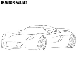 How to Draw a Hennessey Venom GT