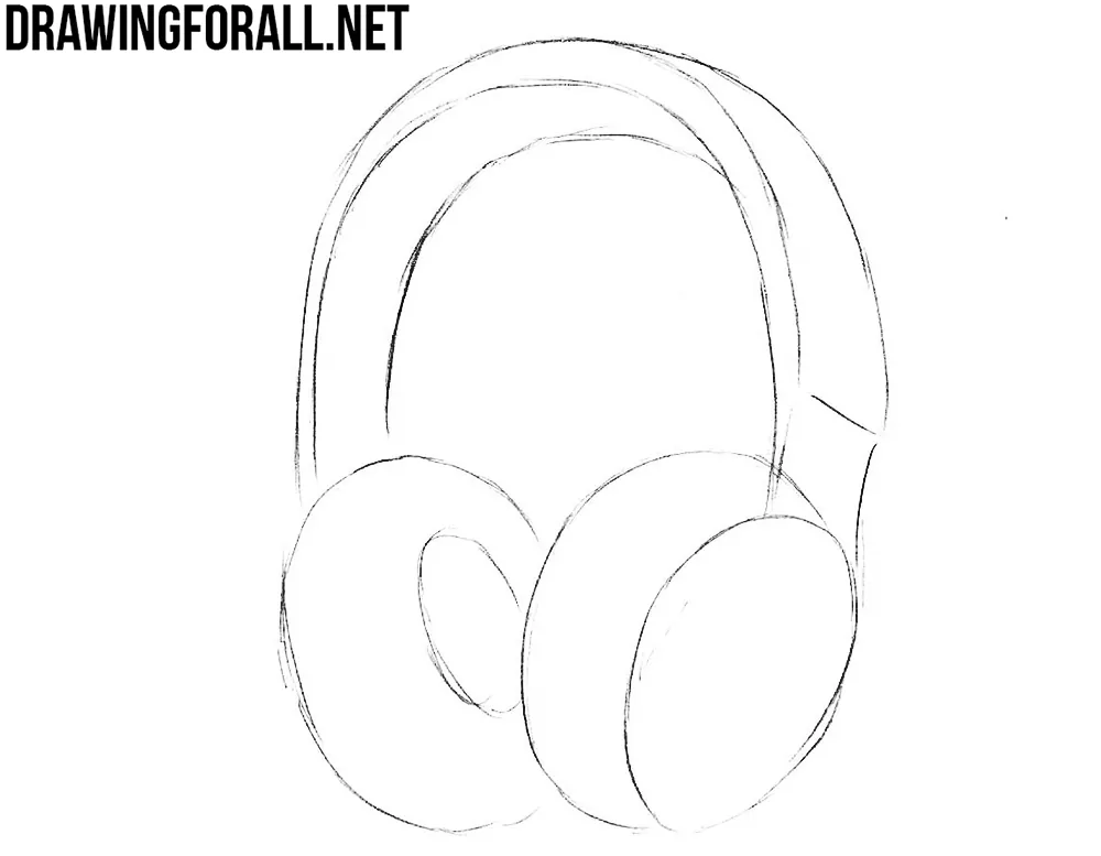 how to draw headphones step by step