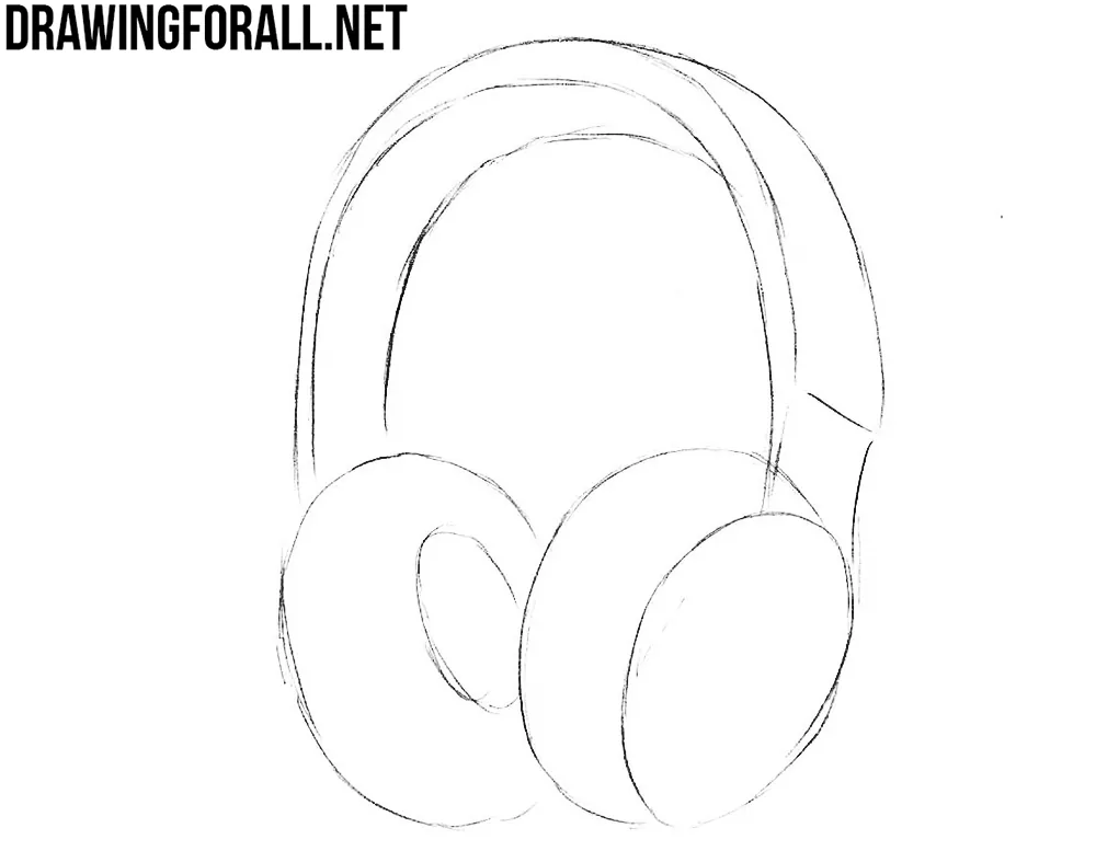 Vector Handdrawn Sketch Headphones Against White Stock Vector Royalty  Free 325371188  Shutterstock