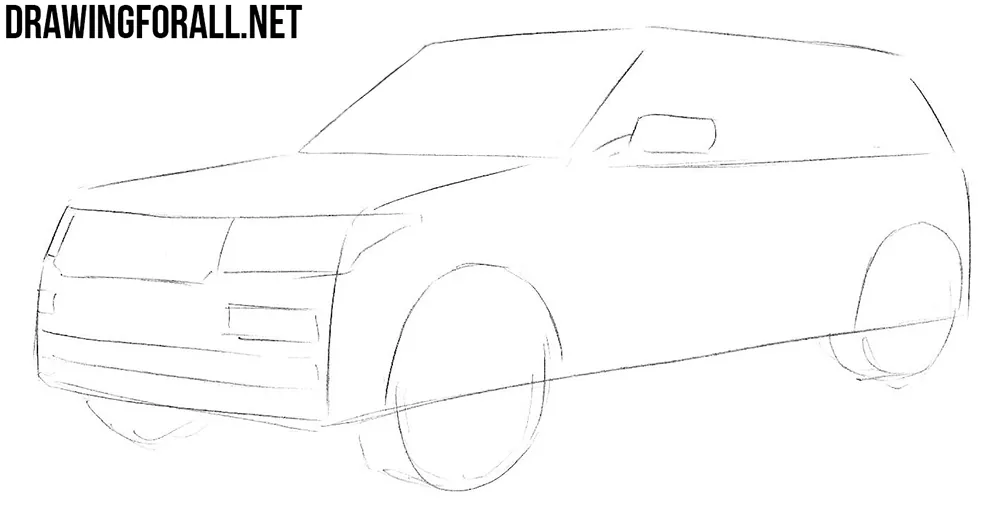 learn how to draw a range rover