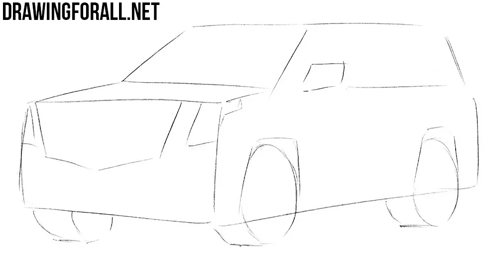 learn to draw a Cadillac Escalade