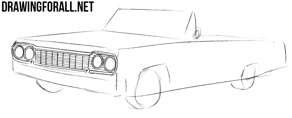 how to draw a Chevrolet Impala draw