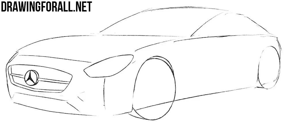 how to draw a mercedes benz