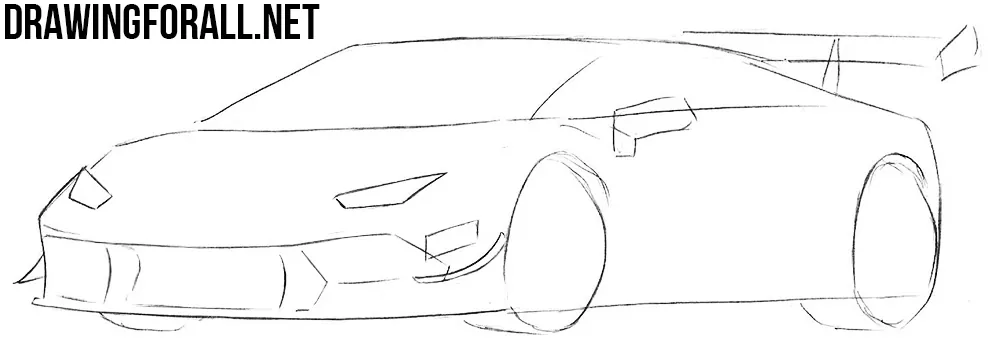 how to draw a race car