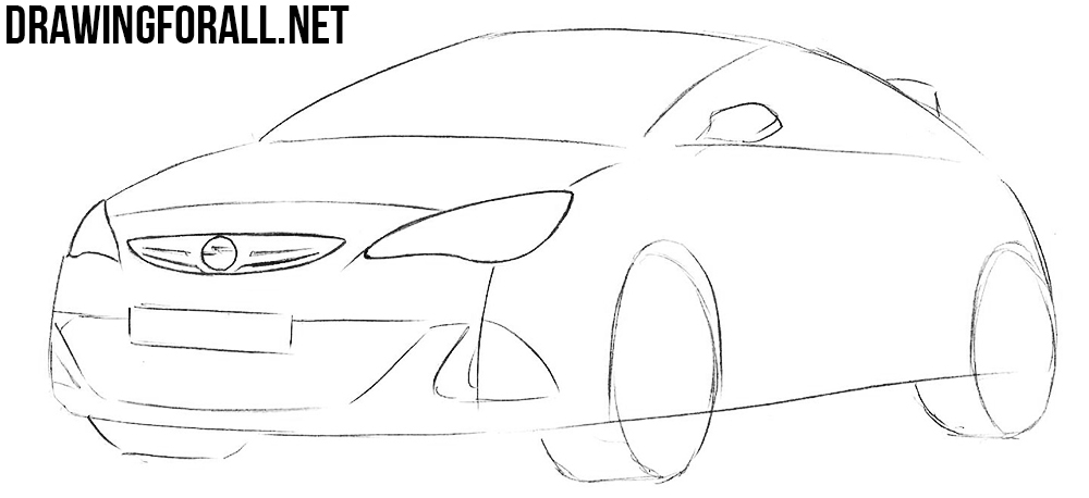 how to draw a vauxhall astra