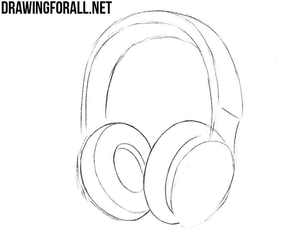 how to draw headphones easy