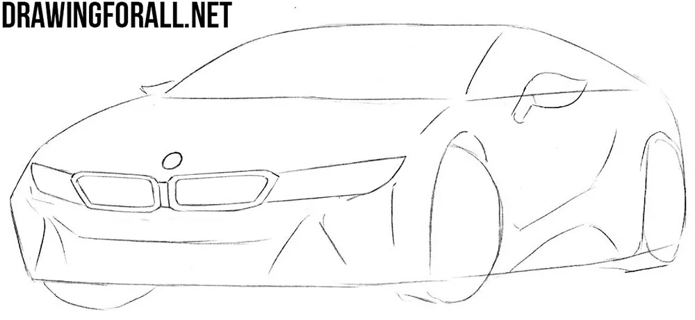 learn to draw a bmw i8