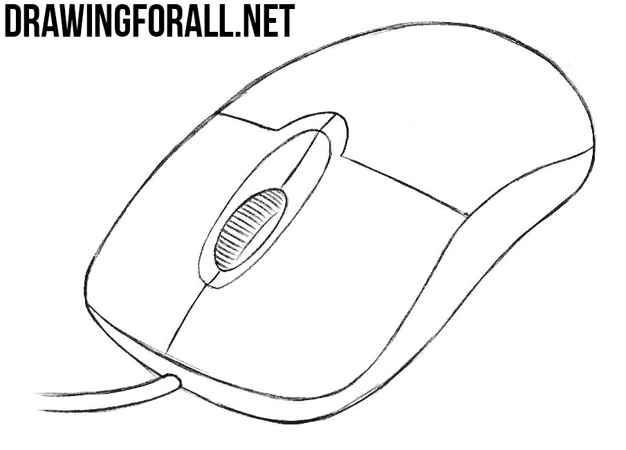 how to draw a computer mouse