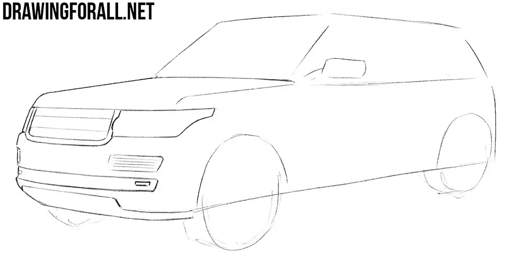 how to draw a range rover