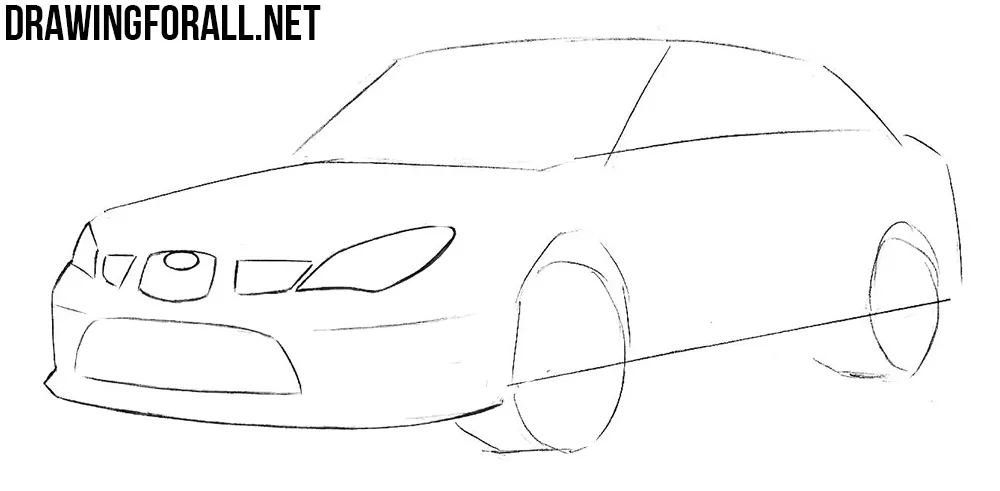 how to draw a subaru