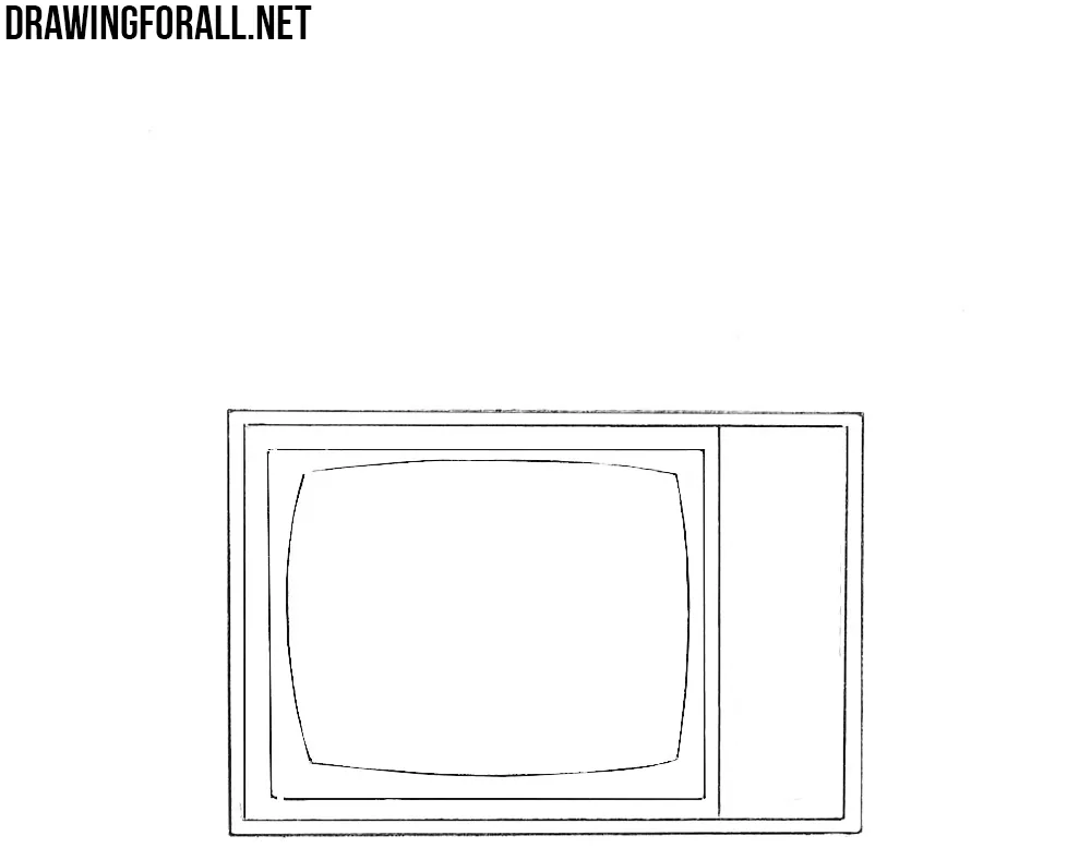 how to draw an old tv