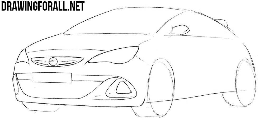 how to draw an opel astra