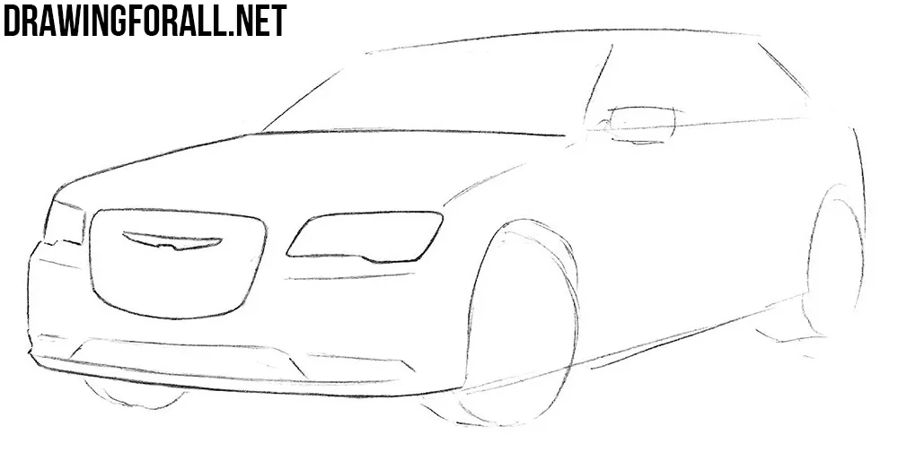 learn to draw a Chrysler 300c