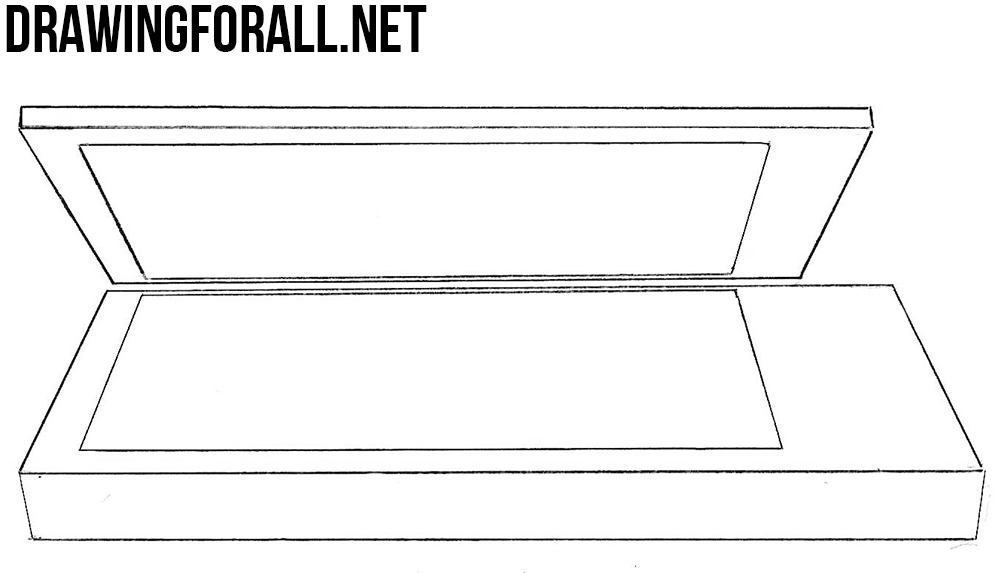 how to draw a scanner step by step