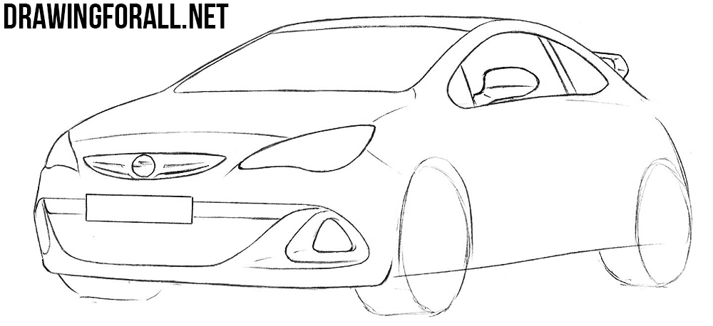 opel astra drawing tutorial