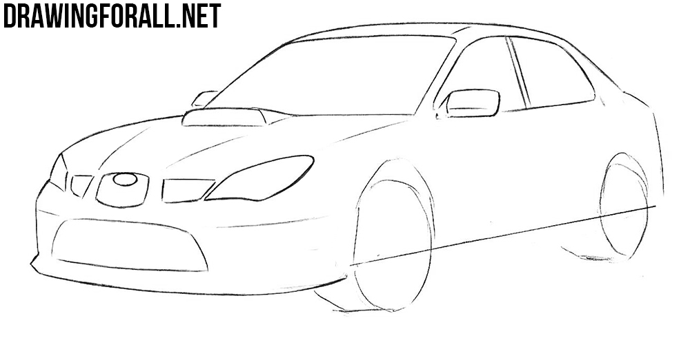 how to draw a subaru step by