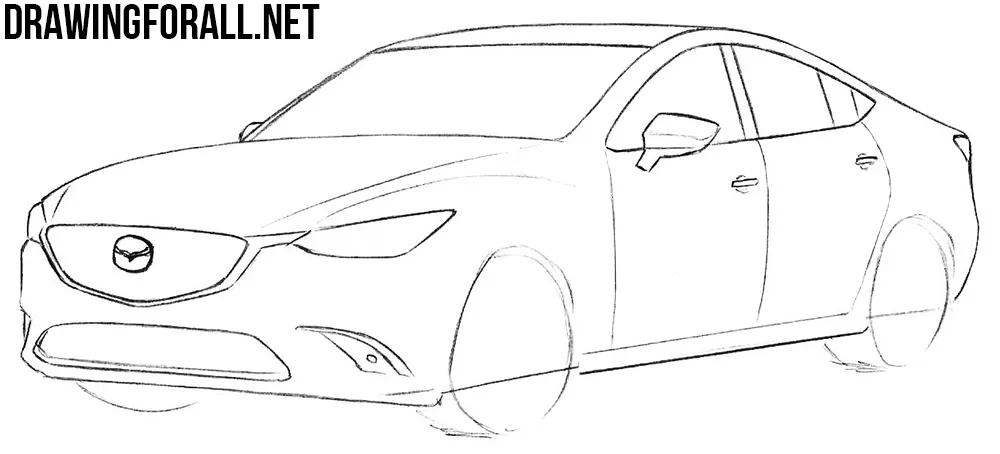 learn how to draw a Mazda 6