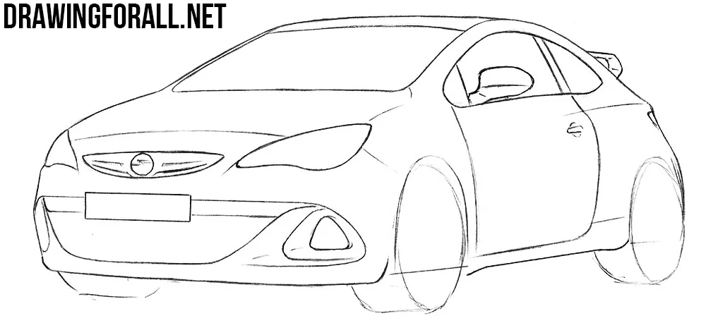 learn to draw a opel astra