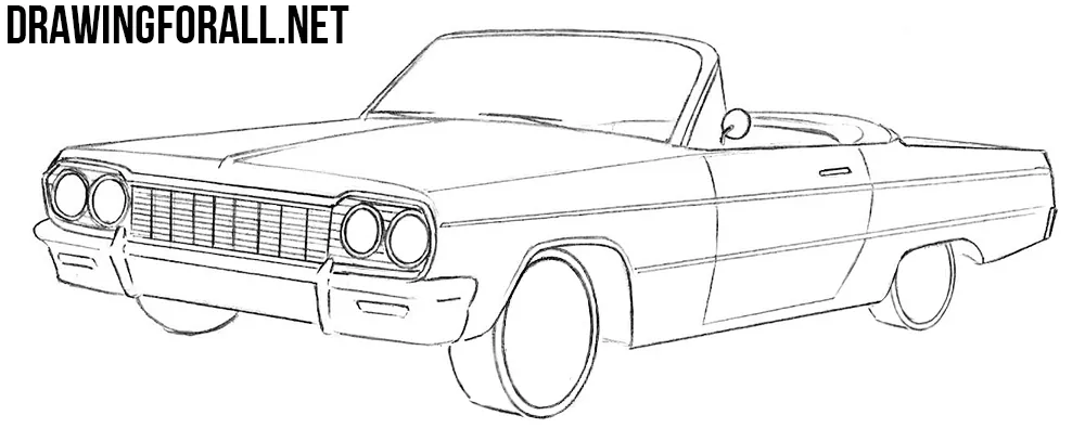Chevrolet Impala drawing tutorial