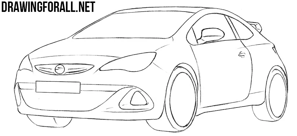 opel astra drawing tutorial