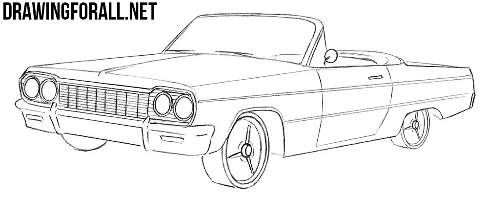 How to Draw a Chevrolet Impala 1964