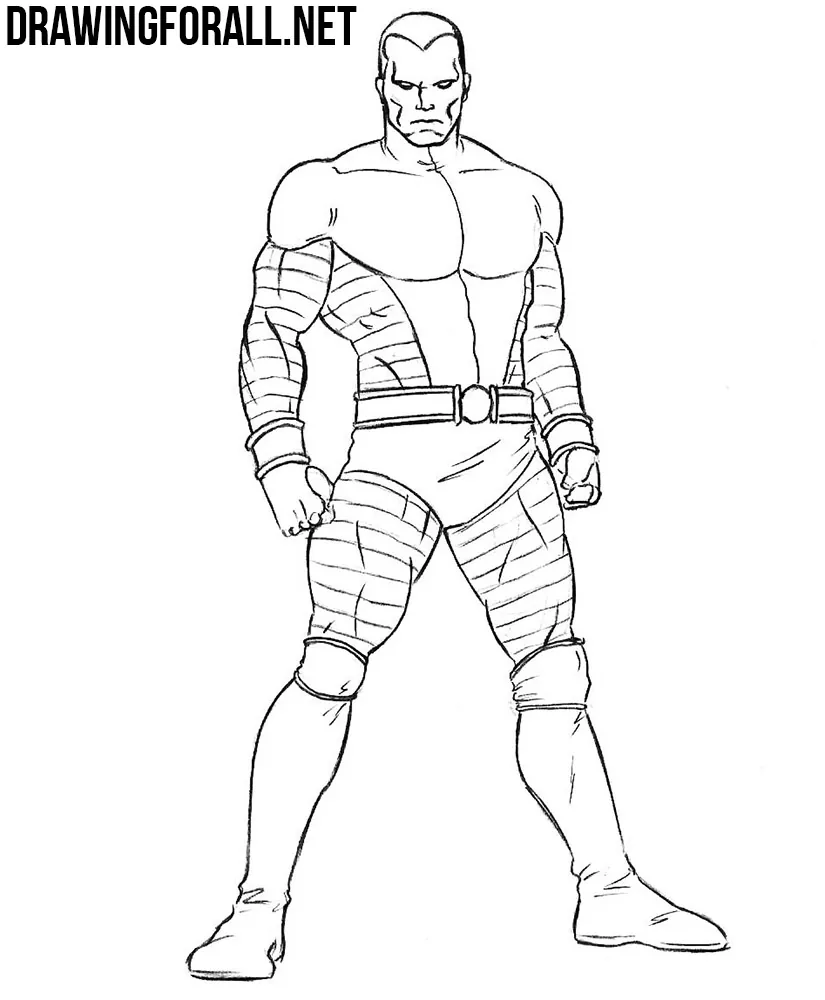 how to draw Colossus from marvel