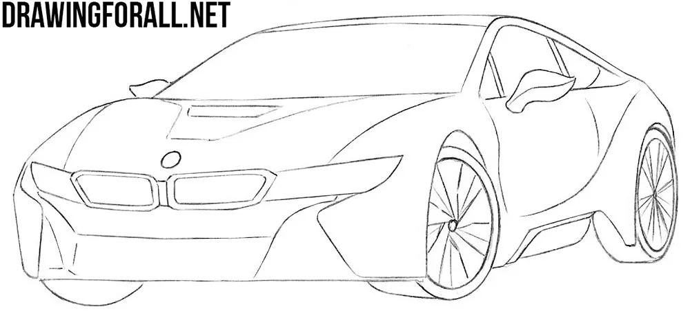 how to draw a bmw i8