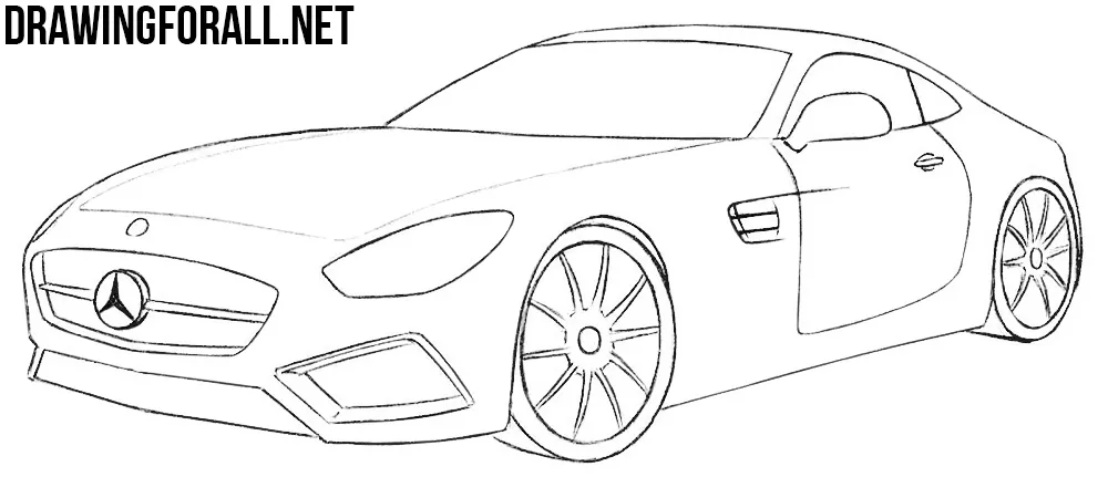 how to draw a mercedes benz amg gt
