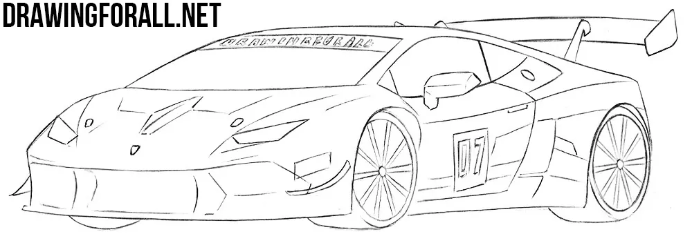 how to draw a race car