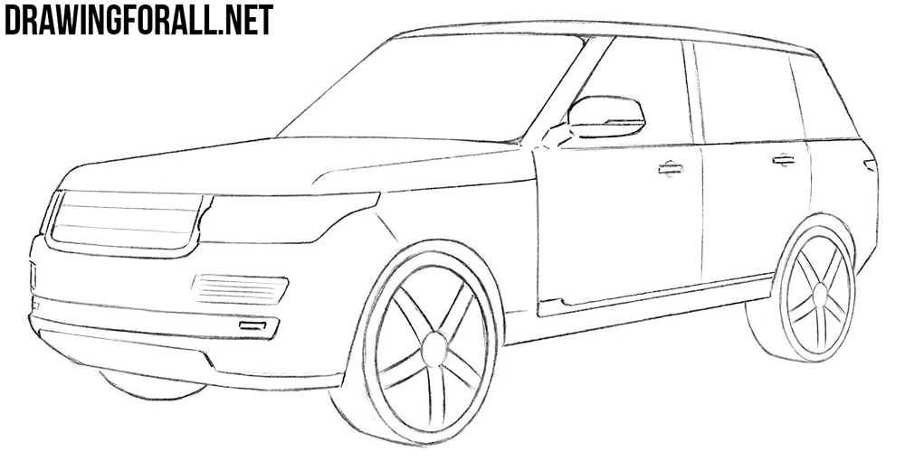 как нарисовать range rover