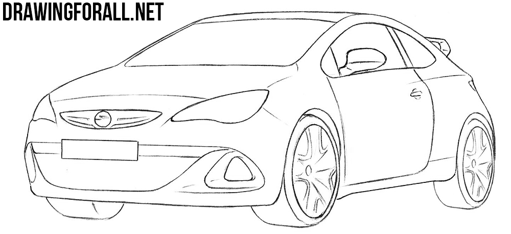 how to draw an opel astra OPC