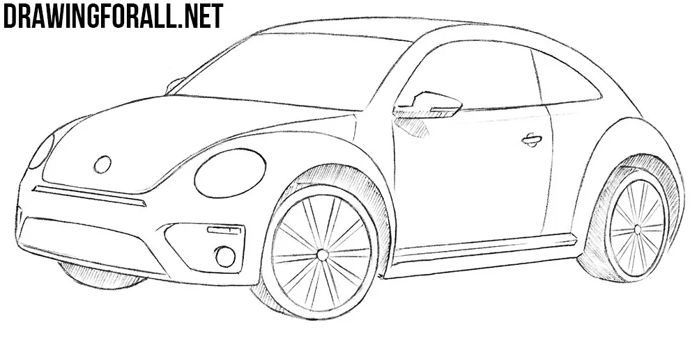 how to draw a volkswagen beetle