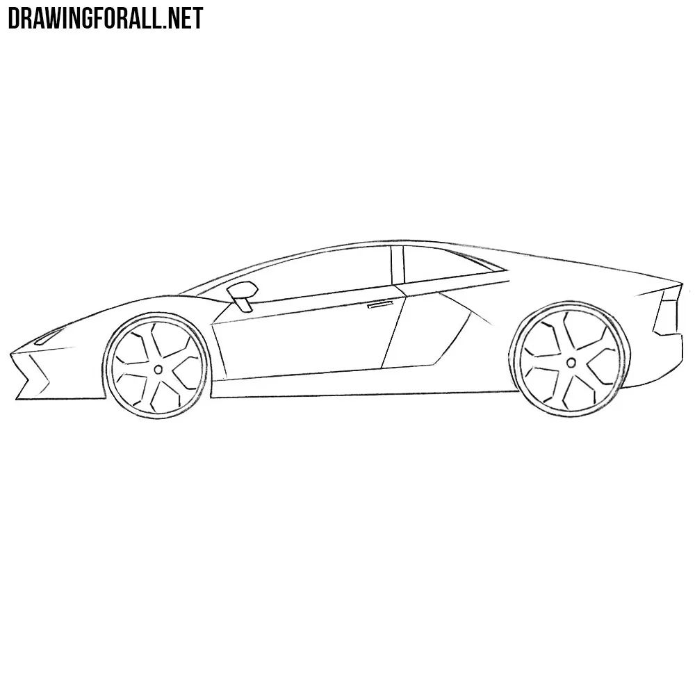 sketch sports car drawing | Simple car drawing, Simple toys, Car